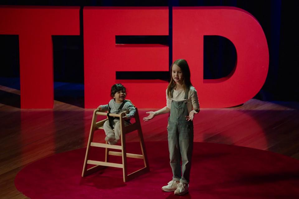 7-year-old takes global stage with TED talk on how Peek-A-Boo can change the world
